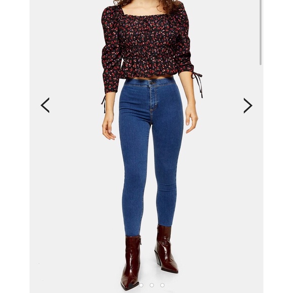 Topshop Joni Jeans - Medium Wash - Picture 2 of 10
